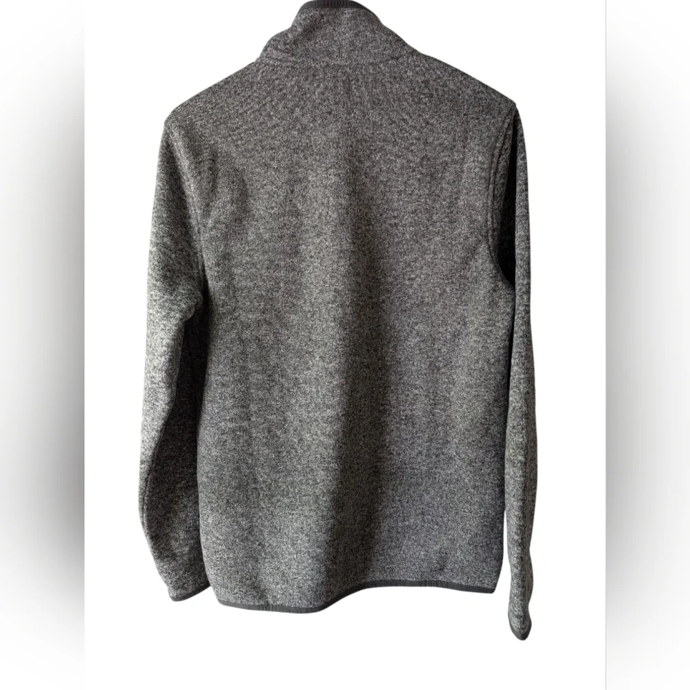 J. Crew Men's Quarter Snap Up Fleece Sweater - Charcoal Gray